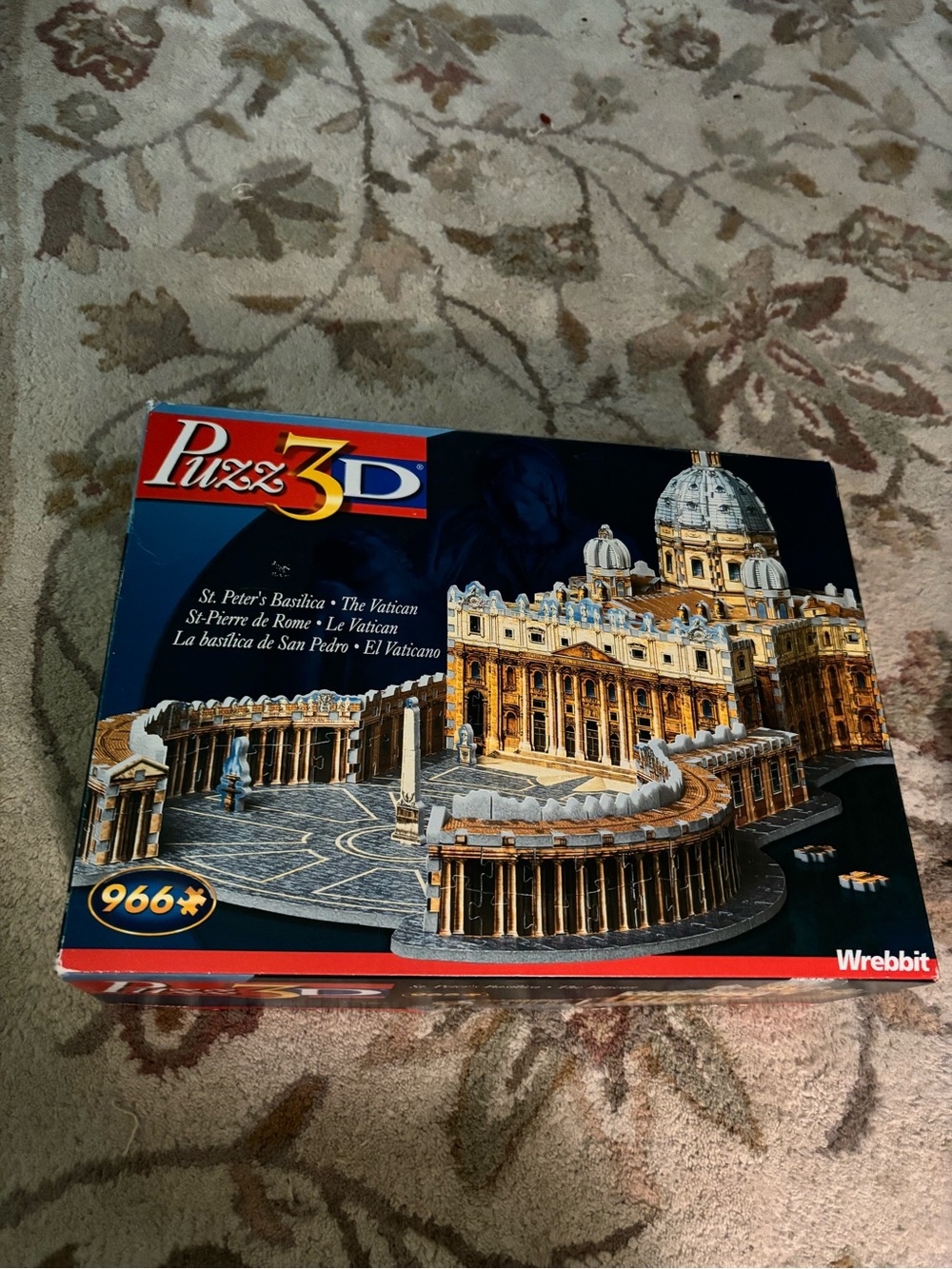 3D St. Peter's Basilica 966-Piece 3D Puzzle - Gold & Blue